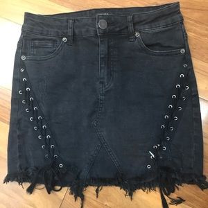 Forever 21 black jean skirt